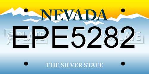 EPE5282 Nevada License Plate