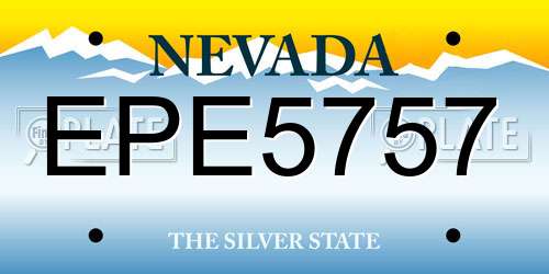 EPE5757 Nevada License Plate