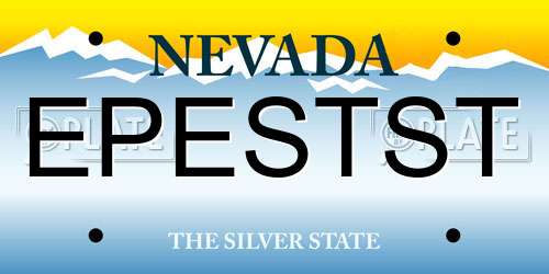 EPESTST Nevada License Plate