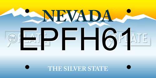 EPFH61 Nevada License Plate