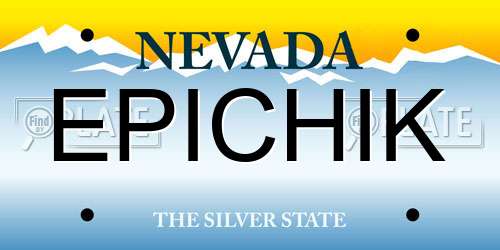 EPICHIK Nevada License Plate