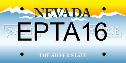 EPTA16 Nevada License Plate