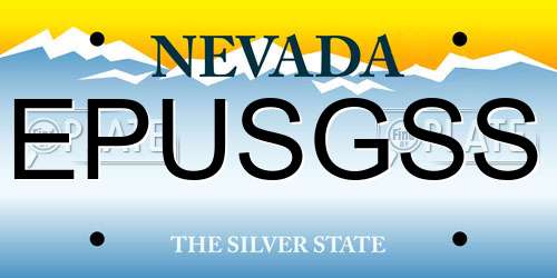 EPUSGSS Nevada License Plate