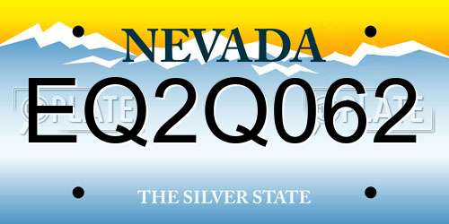 EQ2Q062 Nevada License Plate