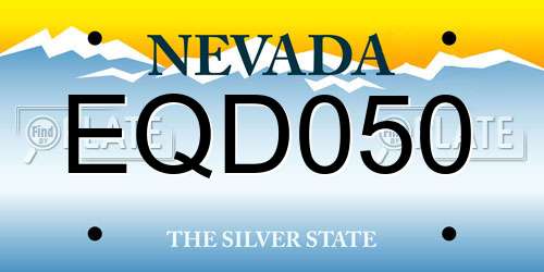EQD050 Nevada License Plate