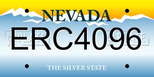 ERC4096 Nevada License Plate