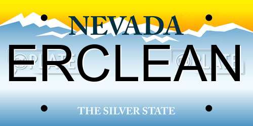 ERCLEAN Nevada License Plate