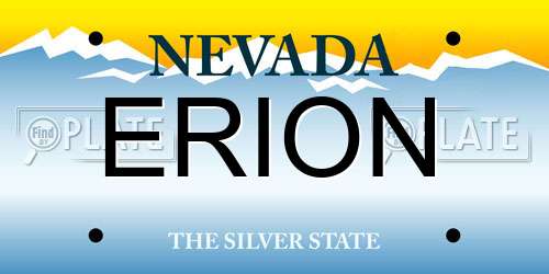 ERION Nevada License Plate