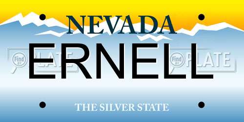ERNELL Nevada License Plate