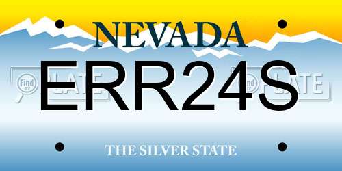 ERR24S Nevada License Plate