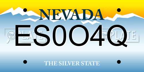ES0O4Q Nevada License Plate