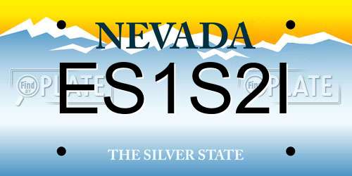 ES1S2I Nevada License Plate