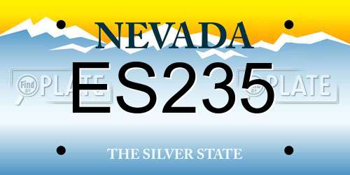 ES235 Nevada License Plate