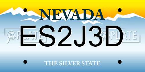 ES2J3D Nevada License Plate