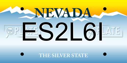 ES2L6I Nevada License Plate