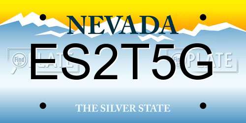 ES2T5G Nevada License Plate