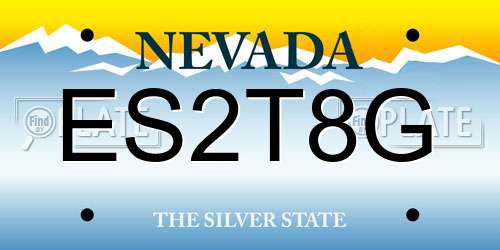ES2T8G Nevada License Plate