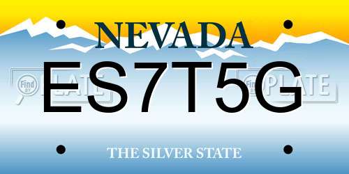 ES7T5G Nevada License Plate