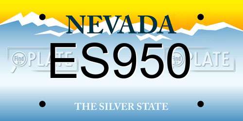 ES950 Nevada License Plate