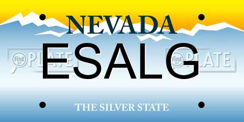 ESALG Nevada License Plate