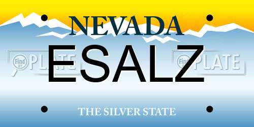 ESALZ Nevada License Plate