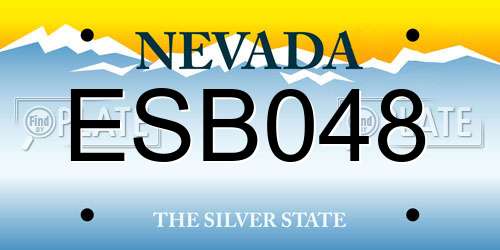 ESB048 Nevada License Plate
