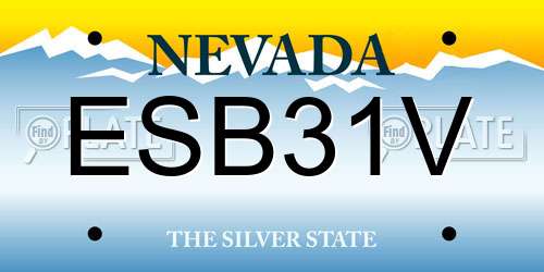ESB31V Nevada License Plate