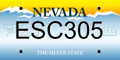 ESC305 Nevada License Plate