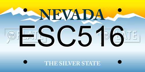 ESC516 Nevada License Plate