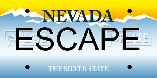 ESCAPE Nevada License Plate