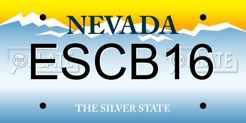 ESCB16 Nevada License Plate