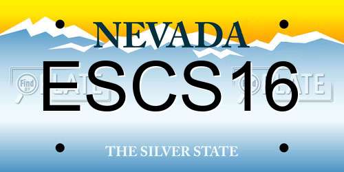 ESCS16 Nevada License Plate