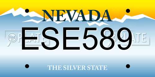 ESE589 Nevada License Plate