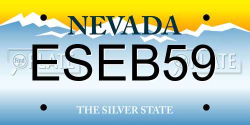 ESEB59 Nevada License Plate