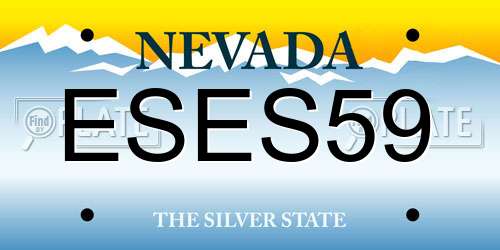 ESES59 Nevada License Plate