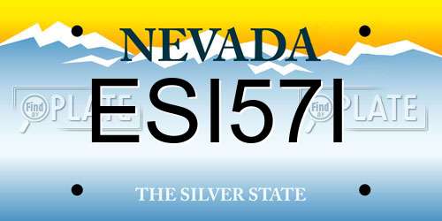 ESI57I Nevada License Plate