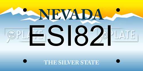 ESI82I Nevada License Plate