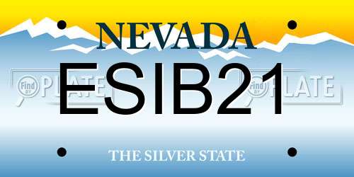 ESIB21 Nevada License Plate