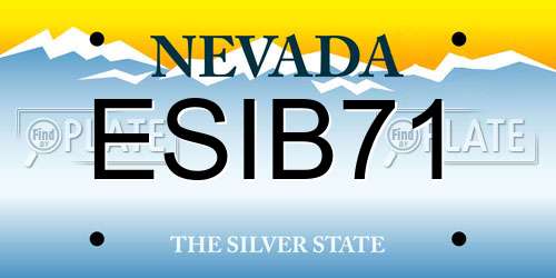ESIB71 Nevada License Plate
