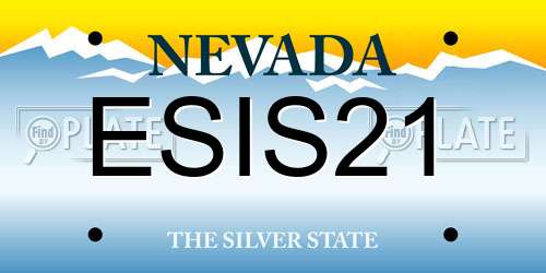 ESIS21 Nevada License Plate