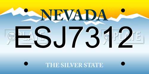 ESJ7312 Nevada License Plate