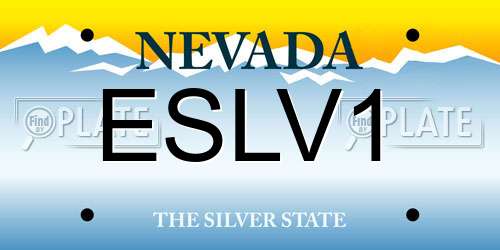 ESLV1 Nevada License Plate