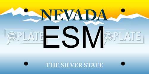 ESM Nevada License Plate