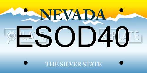 ESOD40 Nevada License Plate