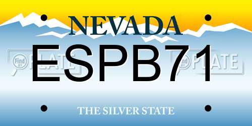 ESPB71 Nevada License Plate