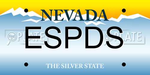 ESPDS Nevada License Plate