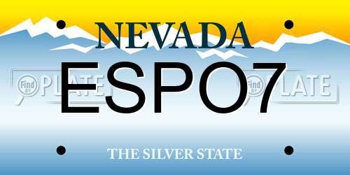 ESPO7 Nevada License Plate