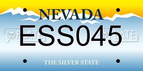ESS045 Nevada License Plate