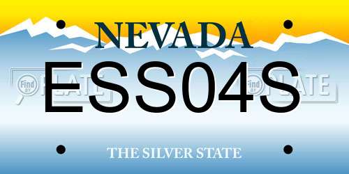 ESS04S Nevada License Plate
