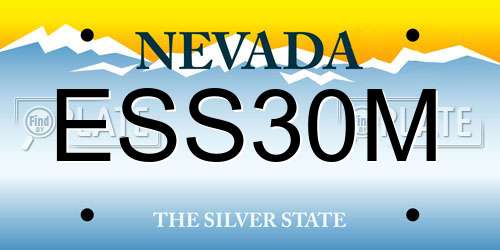 ESS30M Nevada License Plate